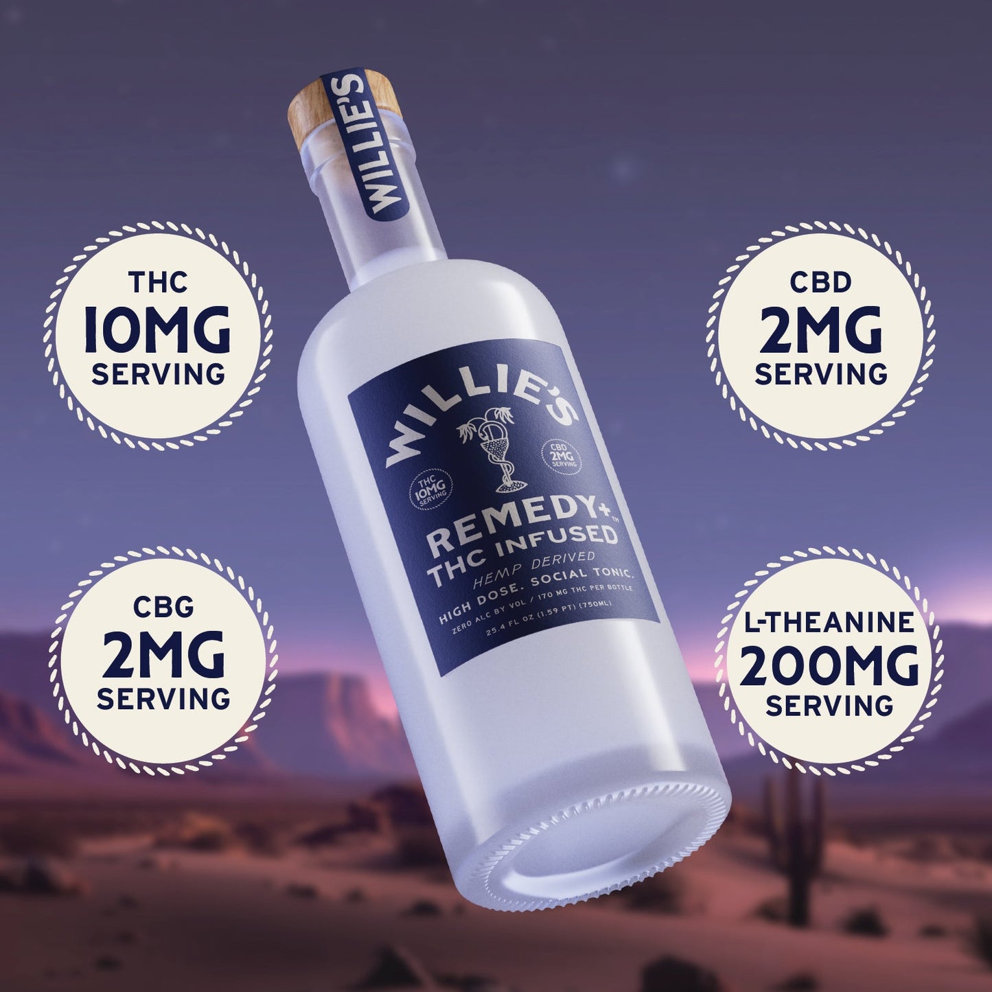 Willie's Remedy+ 10mg High Dose 750ml Bottle (6x1) 6bottles