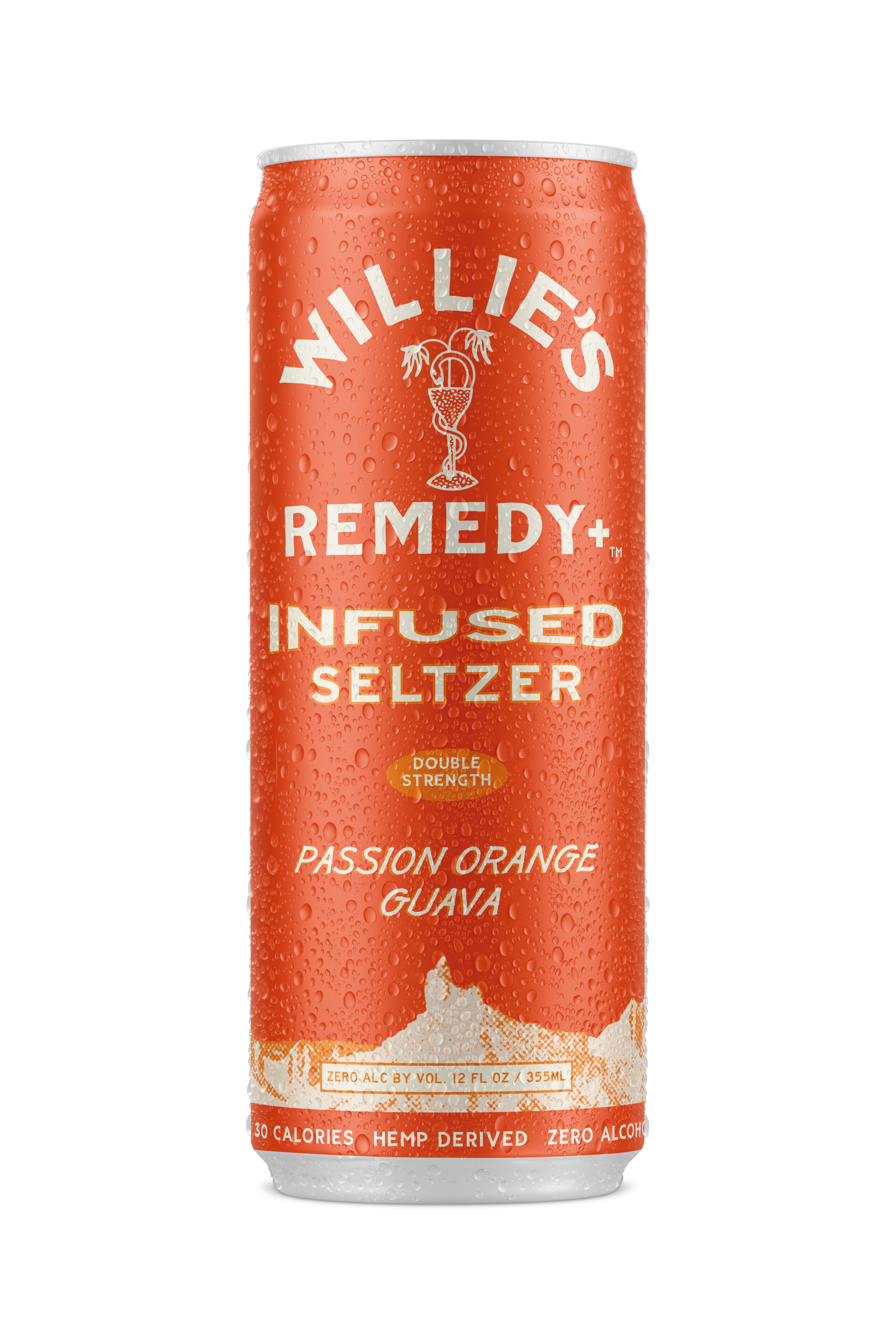Willie's Remedy+ 10mg THC Infused Seltzer - Passion Orange Guava (12x4) 48cans