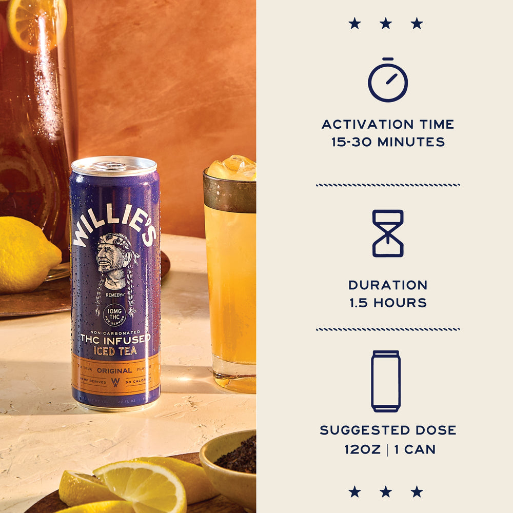 Willie's Remedy+ 10mg THC Infused Iced Tea (6x4) 48cans