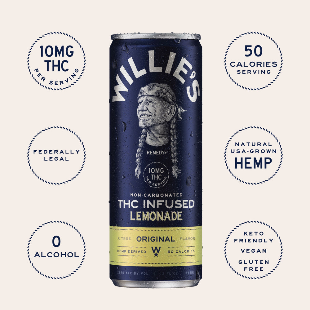 Willie's Remedy+ 10mg THC Infused Lemonade (6x4) 48cans